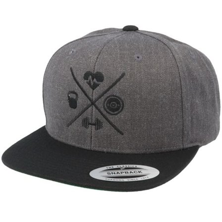 Berzerk - Grå snapback Keps - Fitness X Charcoal/Black Snapback @ Hatstore