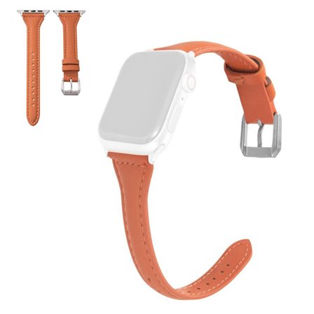 Apple Watch Series 6 / 5 40mm simple leather watch band - Orange
