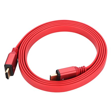1 st High Speed HDMI 1.4V 3D 1080P-kabel A hane till A hane-kabel Metall HDMI-kabel (röd 1,8 m)