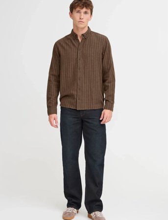 Blend Bhandreas Shirt Stripe - Brown - L