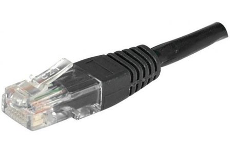 EXC Patch Cord RJ45 CAT 6 U/UTP Black 0.50m