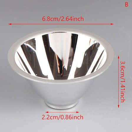 LED-alumiininen heijastinkuppi ilman asennuslevyä Heijastava Cu