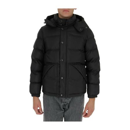 Woolrich, Hooded Down Jacket Zwart, Heren, Maat:S