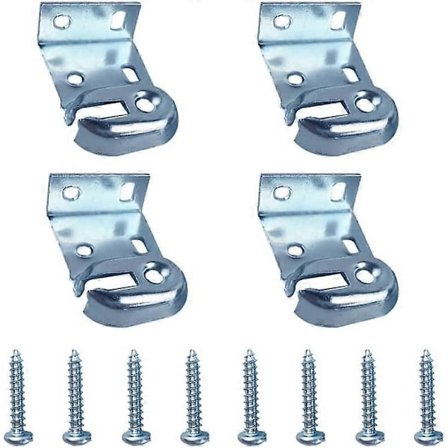 {xjxj}6 stk. Rullegardinbraketter for Innvendig og Utvendig Montering med Skruer, Gardinstangholdere, Sink