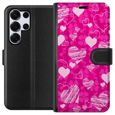 Kompatibelt Lommeboketui til Samsung Samsung Galaxy S25 Ultra PopHjerteMønster