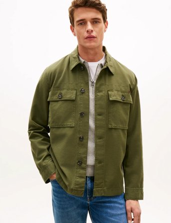 Tommy Hilfiger Gmd Utility Shirt Jacket - Khaki green - XL