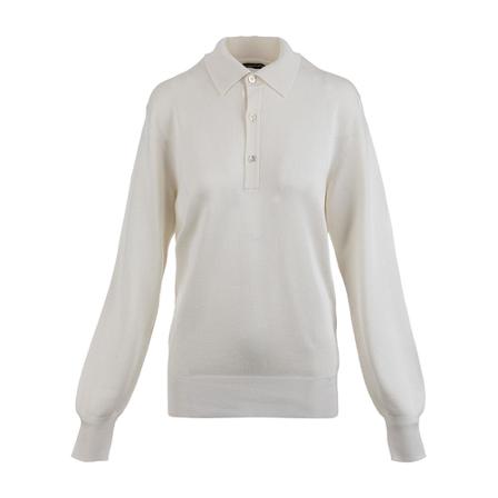 Tom Ford, Round-neck Knitwear Wit, Heren, Maat:L