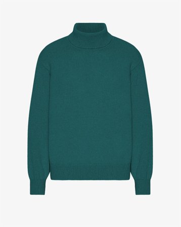 Merino Wool Turtleneck - Ocean Green XS