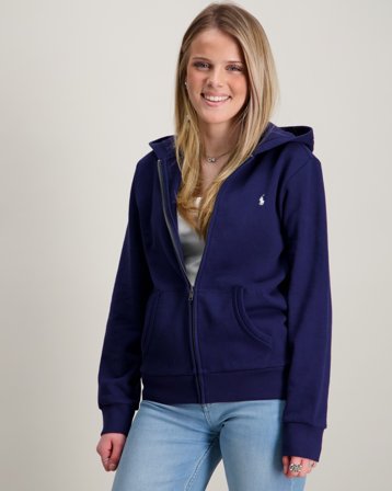 Polo Ralph Lauren EASY FRENCH TERRY-LS FZ HOOD-KN-SWS Sininen Villapuserot Tytöt - Kids Brand Store