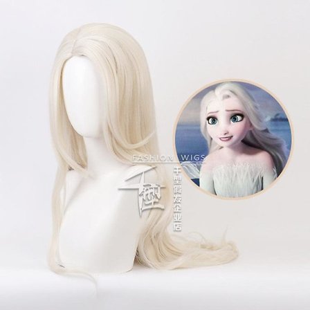 Parykker Frozen 2 Frozen 2 Aisha Elsa Cosplay Paryk Dame Cosplay Paryk Lang Blond Bølget