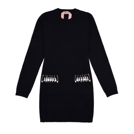 N21, Short Dresses Zwart, Dames, Maat:L