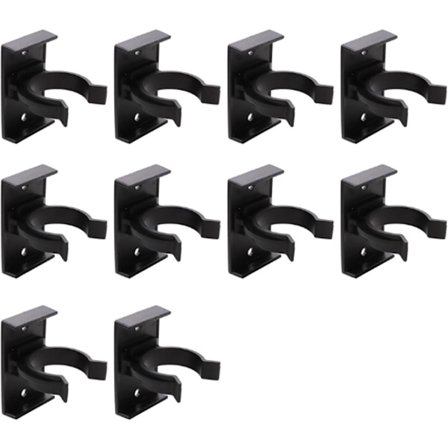 10-delars set - sparklistklämma - köksockel krok - svart