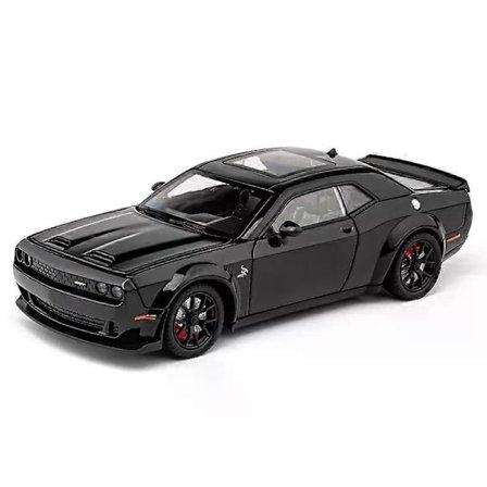 1:24 Dodge Challenger Hellcat Leluauto Painevalettu Metalliauto Lelu Vedettävä Hellcat-malliauto Äänellä ja Valolla Hellc Lapsille