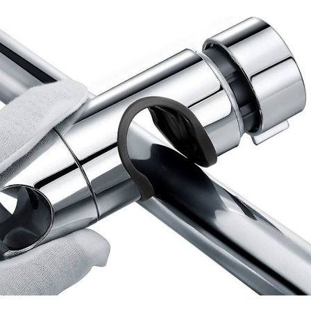 Udskiftelig håndbruserholder, brusehovedholder, 18-25 mm justerbar diameter, krom ABS