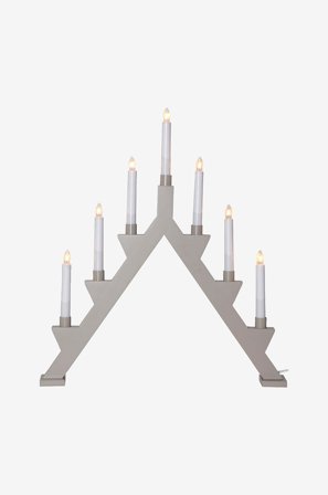 Star Trading - Lysestage Zack 7L - Beige - Adventslysestager - Fra Homeroom