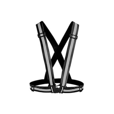 Reflekterende Vest Løbeudstyr 1 Pakke, Justerbar Sikkerhedsvest Høj Synlighed Reflekterende Bælte Sort