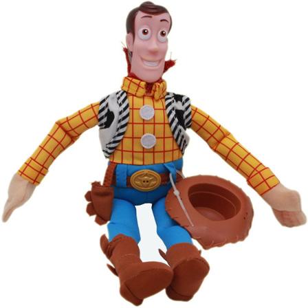 Disney Toy Hot Sherif Woody Buzz Lightyear Biler Dukker Plysj Legetøj Udenfor Hæng Legetøj Sød Bil Tilbehør Bil Dekoration Gul