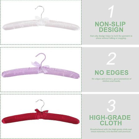 6 stk. skum bøjler klud polstret bøjle farverige bøjler satin bøjler til butik, tilfældig farve