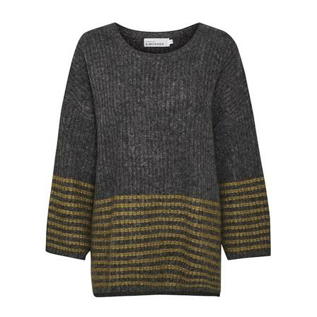Karen by Simonsen Karen By Simonsen Gabriellekb Pullover Strik 10104159 Ebony Melange Grøn, Dame, Størrelse: 2XS