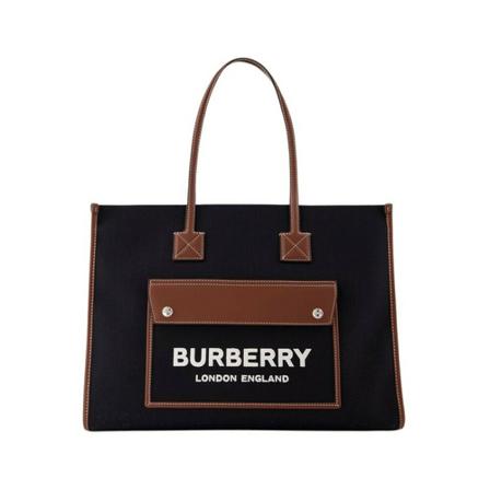 Burberry, Tote Bags Zwart, Dames, Maat:ONE Size,Katoen