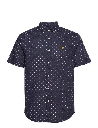 Flag Print Ss Shirt Blue Lyle & Scott