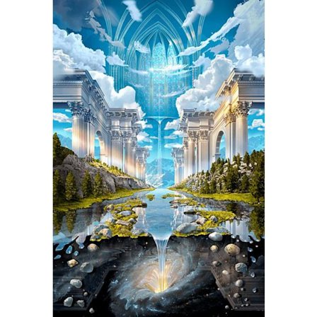 30x40cm 5D DIY Diamantmaleri Fuld, Maison de Rêve#M, DIY Diamant