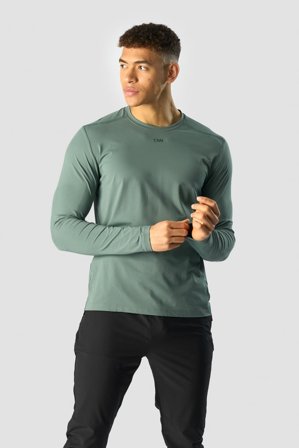 ICANIWILL - Charge Longsleeve Men Sea Green - Oberteile - Herren - ICIW
