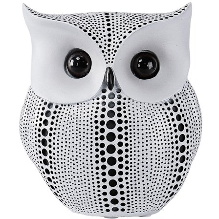 Uggla prydnad - vit, kreativa hartsdekorationer, trädgårds- och bondgårdsdekorationer, bordsdekorationer