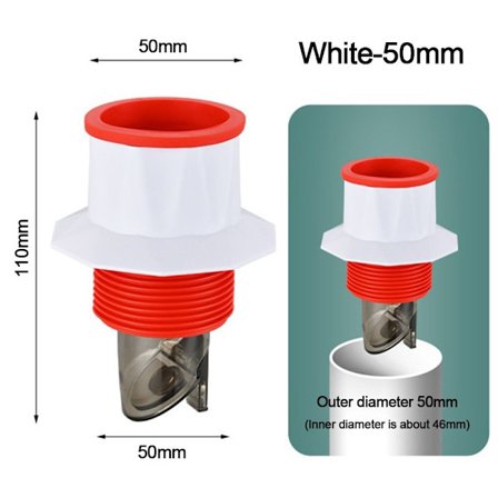 Vesiputkitulppa Lattiapoistolaite VALKOINEN 50cm