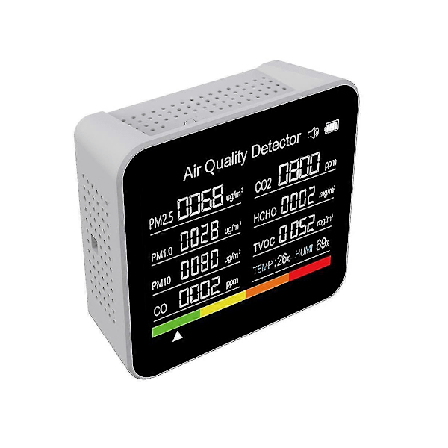 9-i-1 Luftkvalitetsmåler Karbondioksiddetektor TVOC HCHO PM2.5 PM1.0 PM10 Temperatur Fuktighet