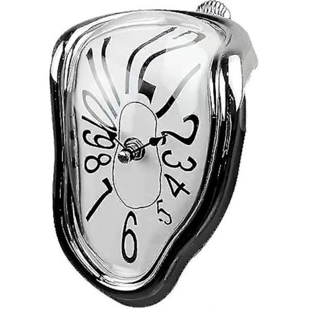 Vægklokke, Salvador Dali Smeltende Klokke, 7 Tommer Surrealistisk Bordhylde Klokke, Moderne Hjem Vægdekoration