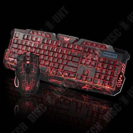 Gaming Tastatur og Mus - TD - Ergonomisk - LED-belysning - 5500 DPI - Kablet