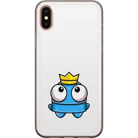 Kompatibel Mobilcover til Apple Apple iPhone X Blå tegnet figur med krone og store øjne i legende kongelig stil