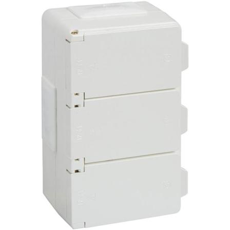 Schneider Electric Aqua Stark 183508700 Seinäpistorasia maadoitettu, koteloitu, 3-osainen, Katkaisijat & pistorasiat