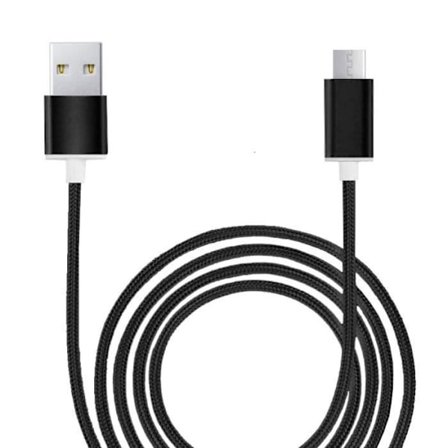 Micro USB-kabel för Oukitel WP8 Pro Nylonflätad USB-kabel 1,3 meter snabbladdning-synkronisering-dataöverföringskabel - SVART