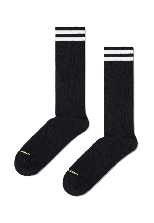 Happy Socks Solid Sneaker Thin Crew Sock Sockor Dam Svart 36-40