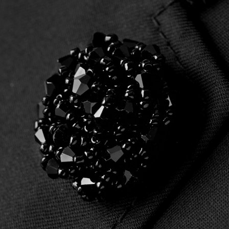 Broche pour homme à fleur noire pour hommes - Broches en forme de fleur