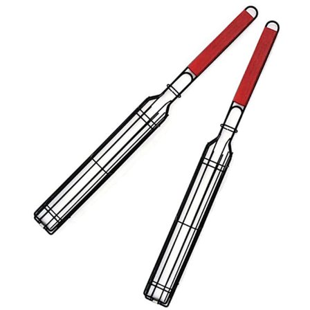 Grillnät i rostfritt stål, bärbart grillnät för fisk, grillkorg, grilltillbehör, kökstillbehör