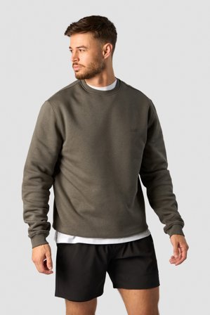 ICANIWILL - Everyday Crewneck Side Logo Men Khaki Green - Oberteile - Herren - ICIW
