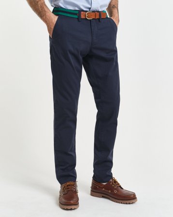 GANT Herren Slim Fit Twill Chinohose (36/34) Blau