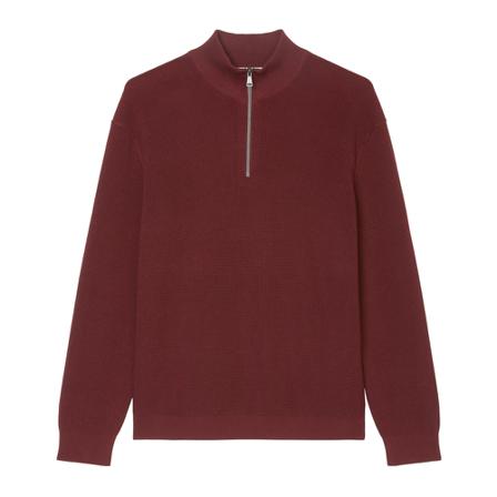 Marc O'Polo Loose zip-neck jumper , Rood , Heren , Maat: L
