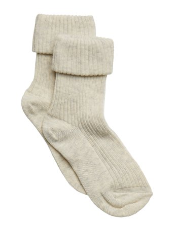 mp Denmark Cotton Rib Baby Socks - Beige - 22/24