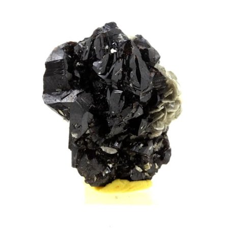 Sten og mineraler. Cassiterit, Muskovit. 130,0 ct. Pingwu berylmine, Mianyang, Sichuan, Kina.