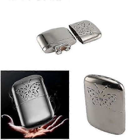 Metal Håndvarmer Benzin Genanvendelig Lomme Bærbar til Ski Vinter Camping Udendørs