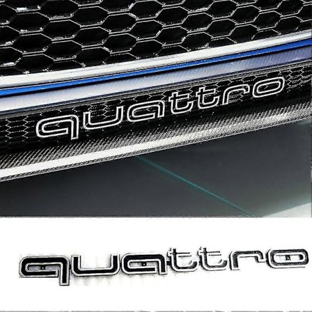 Cool Quattro -logomerkki Tarra Auton Etugrillin Alemmalle Reunaan Aud-ille A6 A7