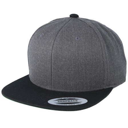 Yupoong - Grau snapback Cap - Classic Charcoal/Black Snapback @ Hatstore