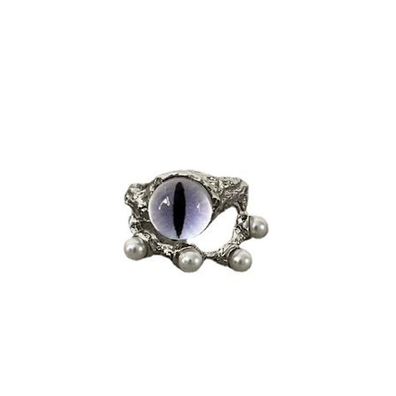 Evil Eye Retro Animal Open Ring Justerbar Devil Eye Ring för kvinnor Gi