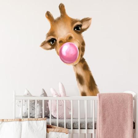 Giraff väggdekaler klistermärken skala och klistra avtagbar för barnkammare sovrum vardagsrum konst väggmålningar dekorationer