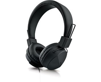 ON-OEH 100 - Black-Sammenleggbare hodetelefoner med mikrofon og svarknapp-Head & earphones-On-ear-hodetelefoner