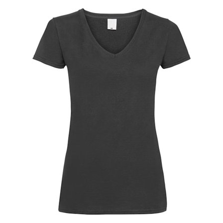 Womens/Ladies Value Fitted V-Neck Short Sleeve Casual T-Shirt X